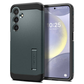 Противоударен Хибриден Калъф за Samsung S24, Spigen Tough Armor Case, Зелен