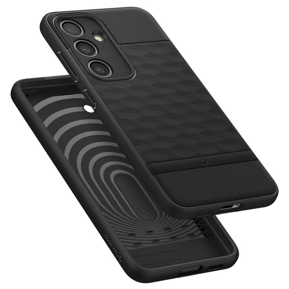 Противоударен Калъф за Samsung S24, Spigen Caseology Parallax, Черен (5)