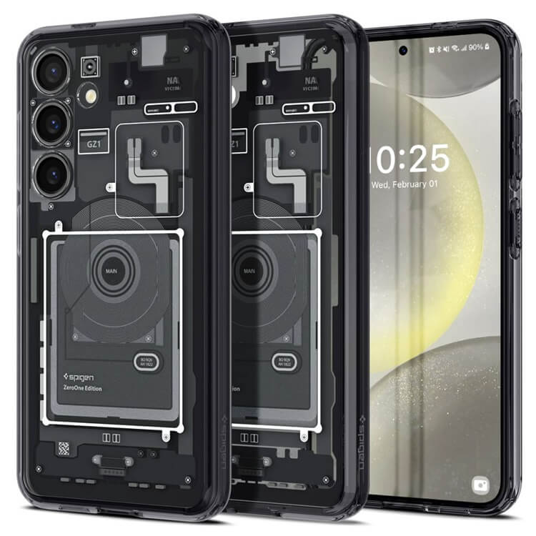 Хибриден Калъф за Samsung S24, Spigen Zero One Ultra Hybrid Case, Черен
