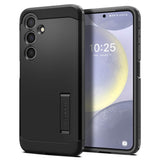 Противоударен Хибриден Калъф за Samsung S24, Spigen Tough Armor Case, Черен