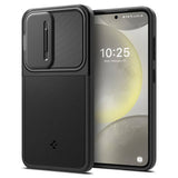 Калъф с Камерен Предпазител за Samsung S24, Spigen Optik Armor Case, Черен