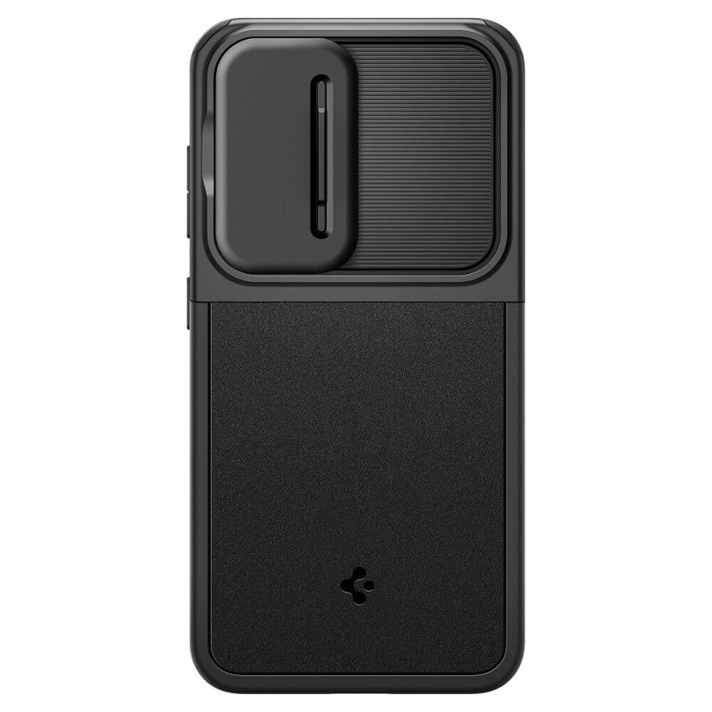 Калъф с Камерен Предпазител за Samsung S24, Spigen Optik Armor Case, Черен (2)
