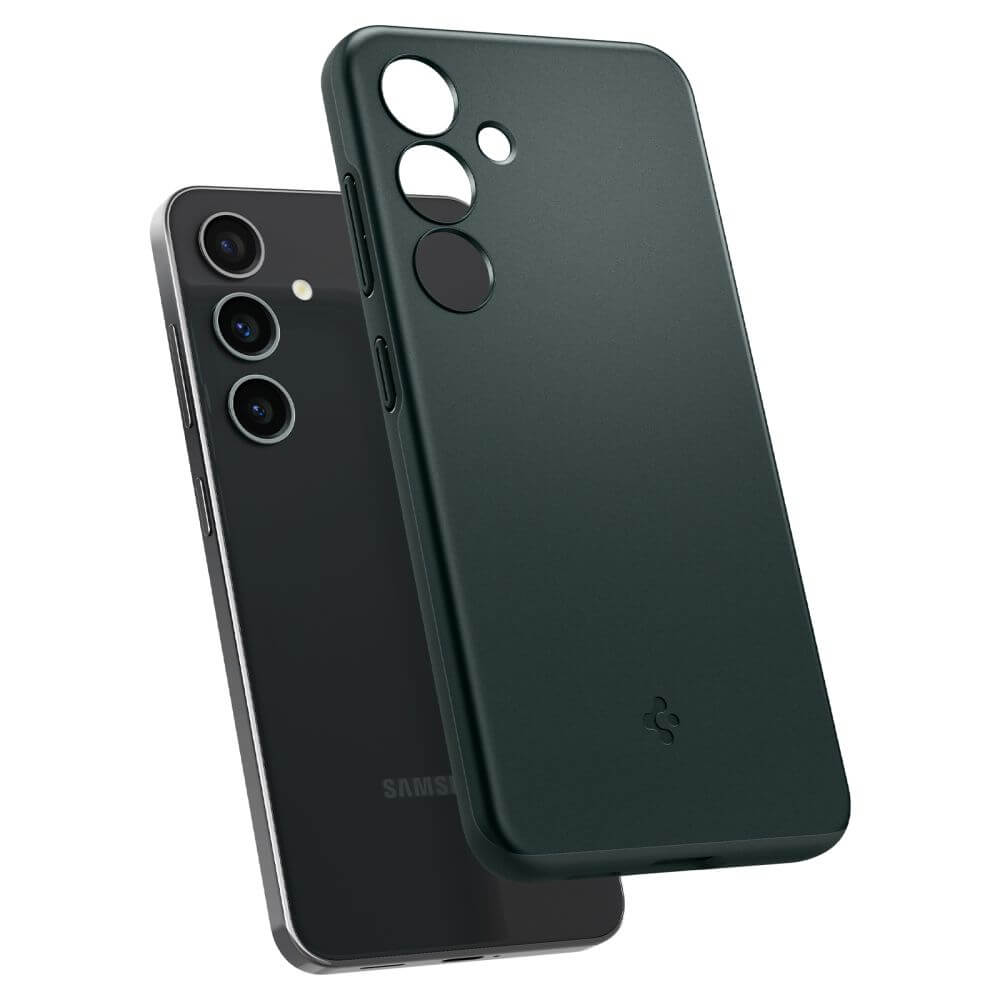 Противоударен Калъф за Samsung S24, Spigen Thin Fit Case, Зелен (4)