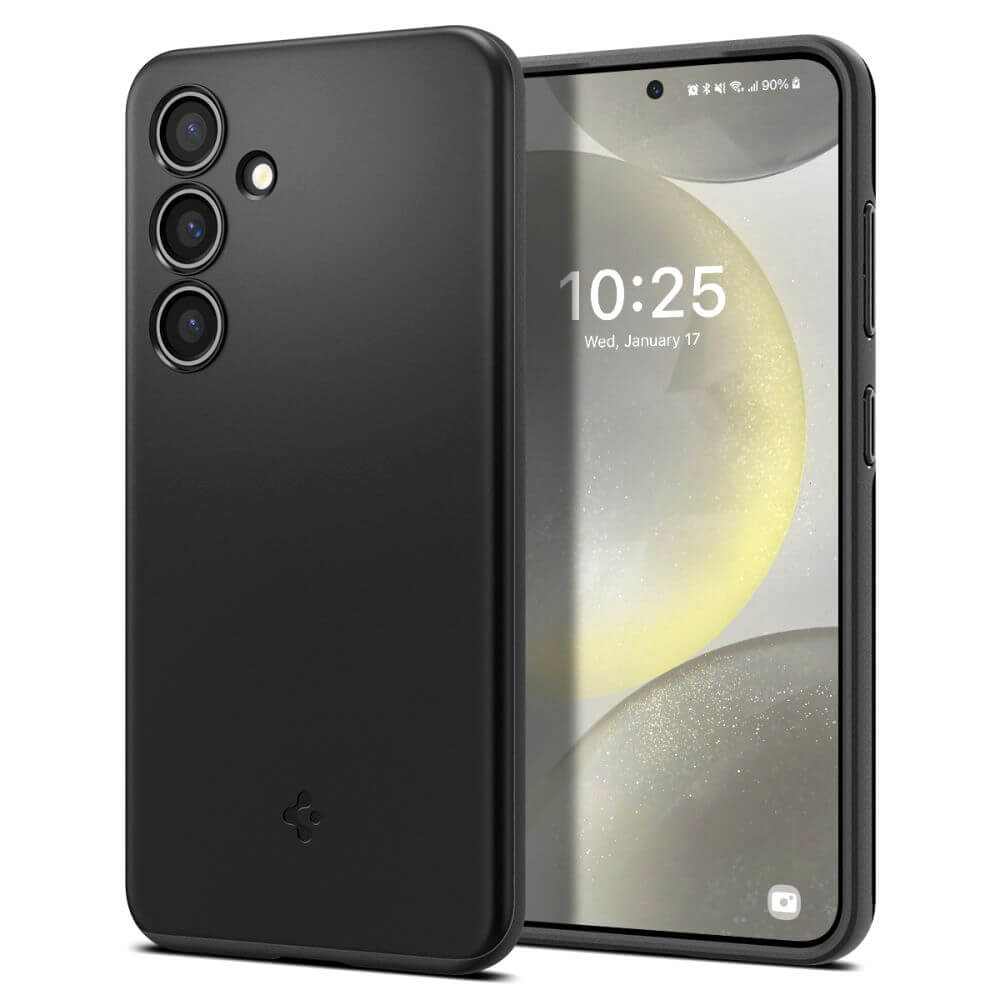Противоударен Калъф за Samsung S24, Spigen Thin Fit Case, Черен