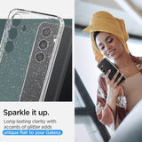 Блестящ Калъф за Samsung S24, Spigen Liquid Crystal Glitter Quartz Case, Прозрачен (8)