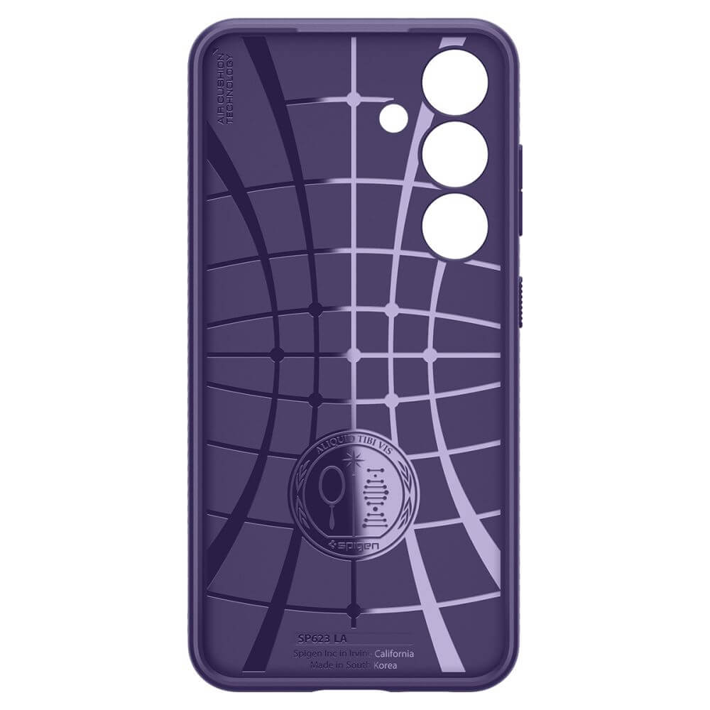 Противоударен Силиконов Калъф за Samsung S24, Spigen Liquid Air Case, Тъмно Лилав (3)