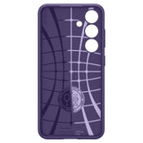 Противоударен Силиконов Калъф за Samsung S24, Spigen Liquid Air Case, Тъмно Лилав (3)