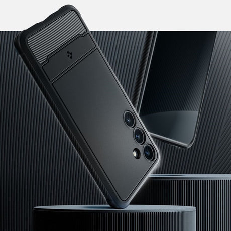 Противоударен Силиконов Калъф за Samsung S24, Spigen Rugged Armor Case, Черен (8)