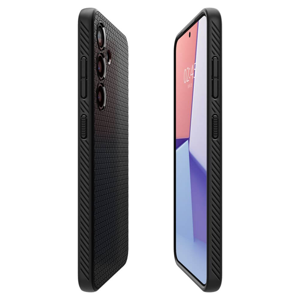 Противоударен Силиконов Калъф за Samsung S24, Spigen Liquid Air Case, Черен (7)