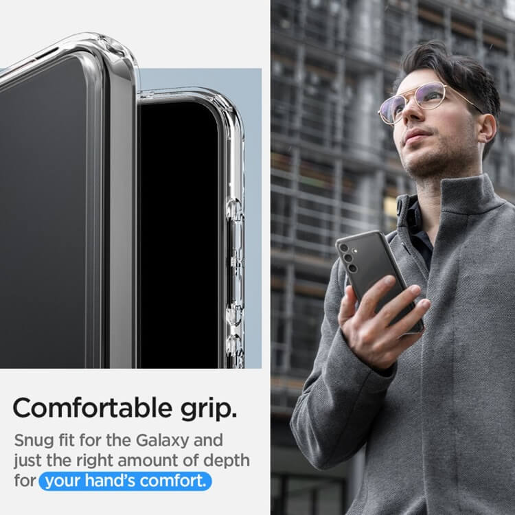 Противоударен Хибриден Калъф за Samsung S24 Plus, Spigen Ultra Hybrid Case, Прозрачен (9)