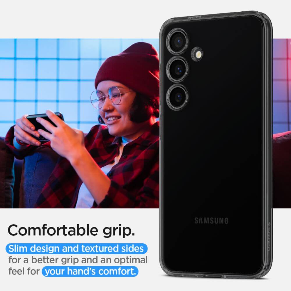 Силиконов Калъф за Samsung S24 Plus, Spigen Liquid Space Crystal Case, Черен (9)