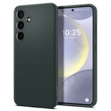 Противоударен Силиконов Калъф за Samsung S24 Plus, Spigen Liquid Air Case, Зелен