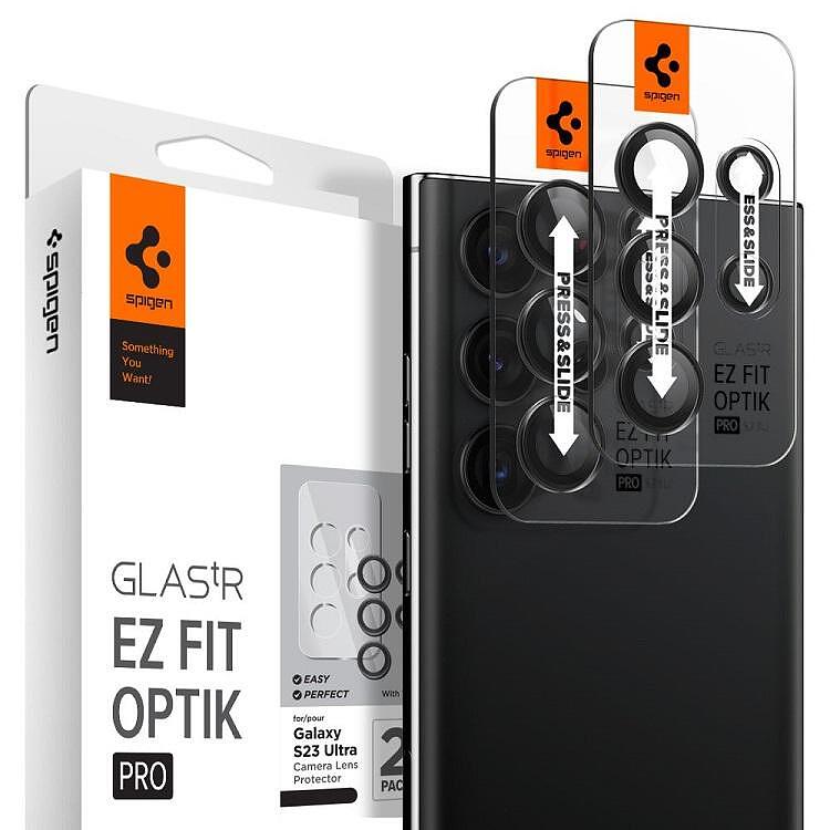 Протектор за Камерата на Samsung S24 Ultra, Spigen EZ Fit Optik Pro Glass tR 2бр., Черен