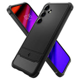 Противоударен Силиконов Калъф за Samsung S24 Plus, Spigen Rugged Armor Case, Черен (4)
