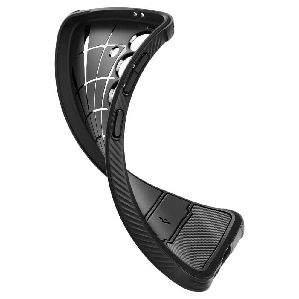 Противоударен Силиконов Калъф за Samsung S24 Plus, Spigen Rugged Armor Case, Черен (7)