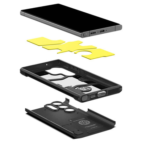 Противоударен Хибриден Калъф за Samsung S24 Ultra, Spigen Tough Armor Case, Черен (7)