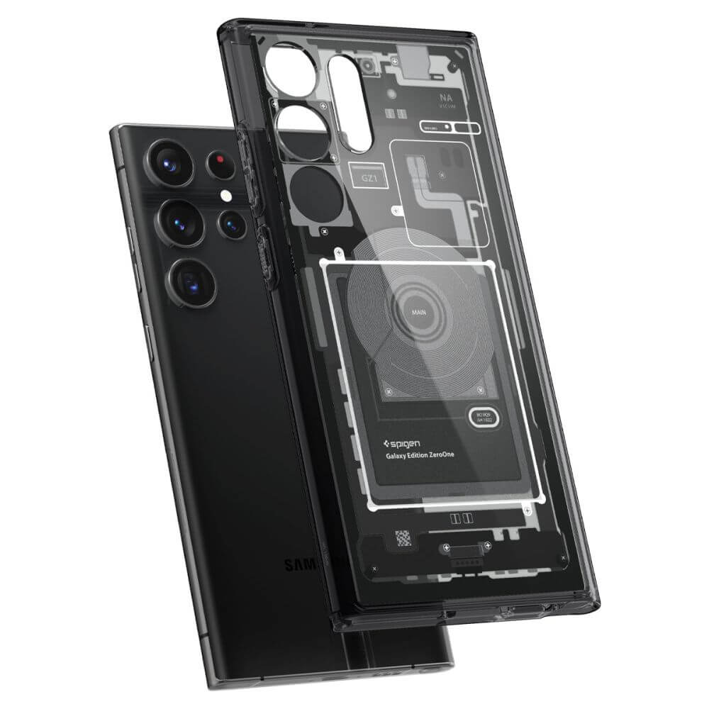 Хибриден Калъф за Samsung S24 Ultra, Spigen Zero One Ultra Hybrid Case, Черен (4)