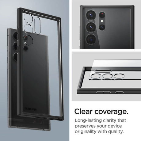 Противоударен Хибриден Калъф за Samsung S24 Ultra, Spigen Ultra Hybrid Case, Черен (3)