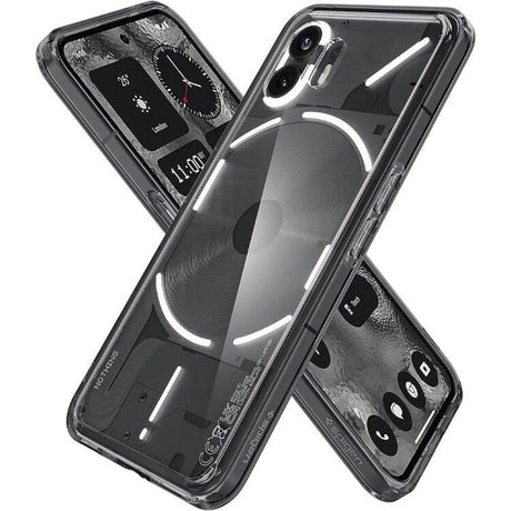 Противоударен Калъф за Nothing Phone 2, Spigen Ultra Hybrid Space Case, Черен (2)