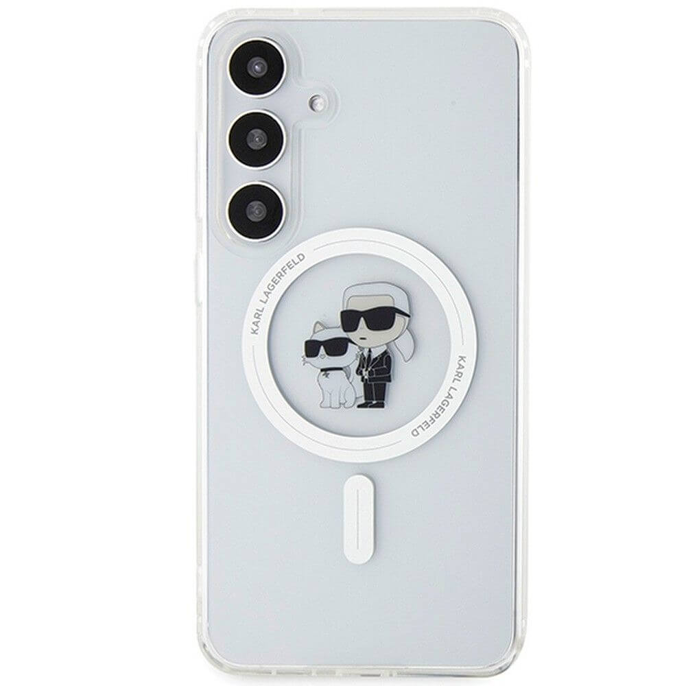 Magsafe Калъф за Samsung S24 Plus, Karl Lagerfeld IML Karl & Choupette Case, Прозрачен (2)