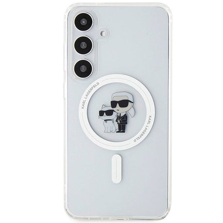 Magsafe Калъф за Samsung S24, Karl Lagerfeld IML Karl & Choupette Case, Прозрачен (6)