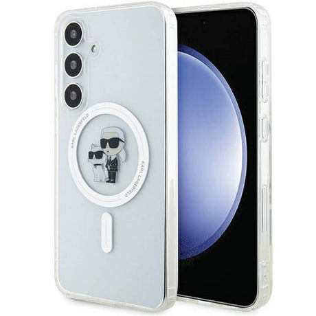 Magsafe Калъф за Samsung S24 Plus, Karl Lagerfeld IML Karl & Choupette Case, Прозрачен