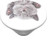 Поставка-Дръжка за Телефон, Popsockets PopGrip Cat Nap, Бял (2)