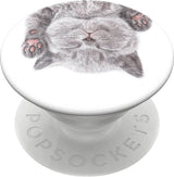 Поставка-Дръжка за Телефон, Popsockets PopGrip Cat Nap, Бял
