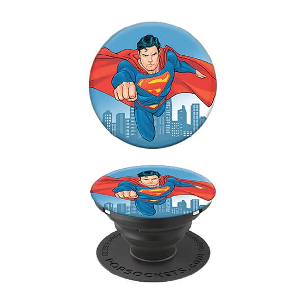 Поставка-Дръжка за Телефон, Popsockets PopGrip, Justice League Superman, Черен