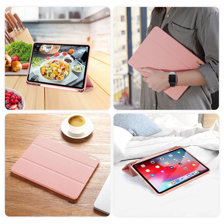 Калъф с Pen Поставка за iPad 11th 2025 A16/ 10th 2022, Dux Ducis Domo Case, Розов (3)
