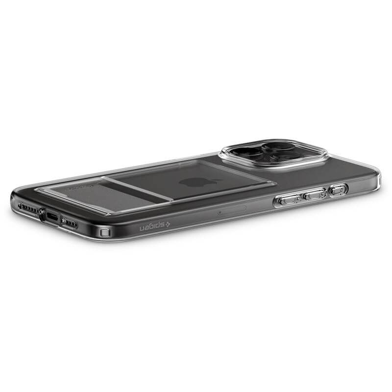 Калъф с Джоб за Карти за iPhone 15 Pro, Spigen Crystal Slot Case, Прозрачен (6)