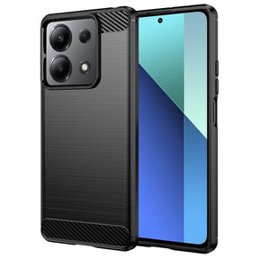 Силиконов Калъф за Xiaomi Redmi Note 13 4G, Tech-Protect New Carbon Case, Черен