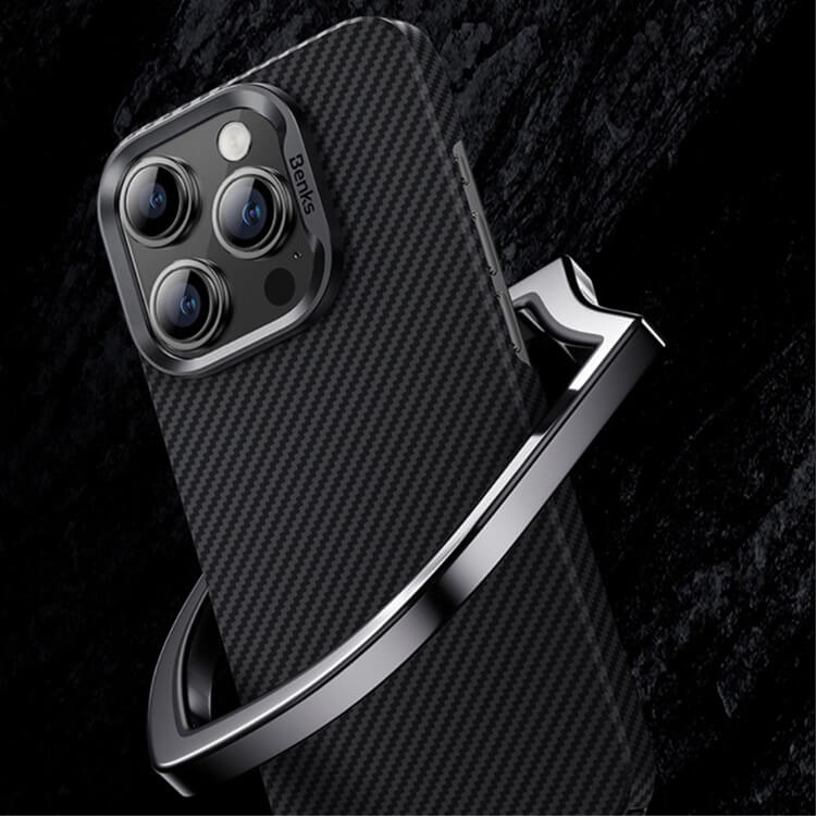 Тънък Кевларен Калъф за iPhone 15 Pro Max, Benks Ultra-Thin Case, Черен (3)