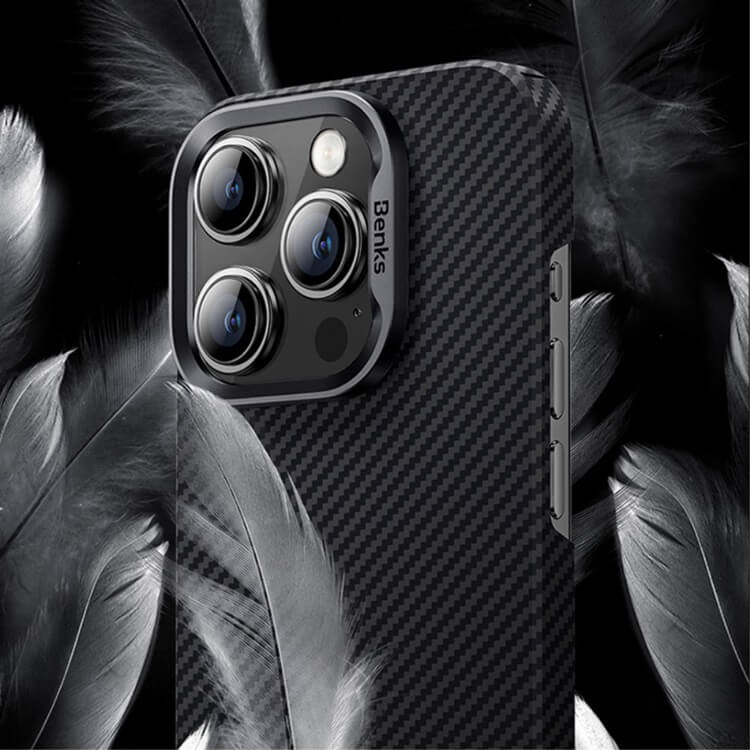 Тънък Кевларен Калъф за iPhone 15 Pro Max, Benks Ultra-Thin Case, Черен (2)