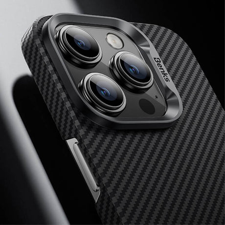 Тънък Кевларен Калъф за iPhone 15, Benks Ultra-Thin Case, Черен (6)