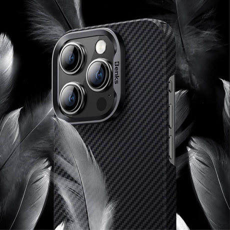 Тънък Кевларен Калъф за iPhone 15 Pro, Benks Ultra-Thin Case, Черен (2)
