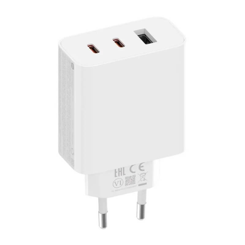 Оригинално Зарядно с Кабел, Xiaomi 220v-67W 2 x USB-C/ USB-A GaN BHR7493EU, Бял