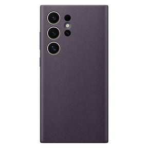 Оригинален Кожен Калъф за Samsung S24 Ultra, Vegan Leather Cover Case GP-FPS928HCAVW Тъмно Лилав