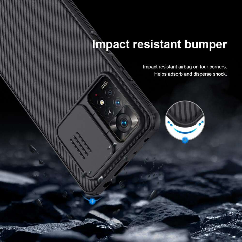 Калъф с Плъзгач за Камера за Xiaomi Redmi Note 12 Pro 4G, Nillkin CamShield Case, Черен (7)