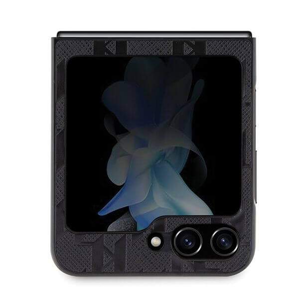 Калъф за Samsung Z Flip 5, Karl Lagerfeld Saffiano Mono Choupette PIN Case, Черен (3)