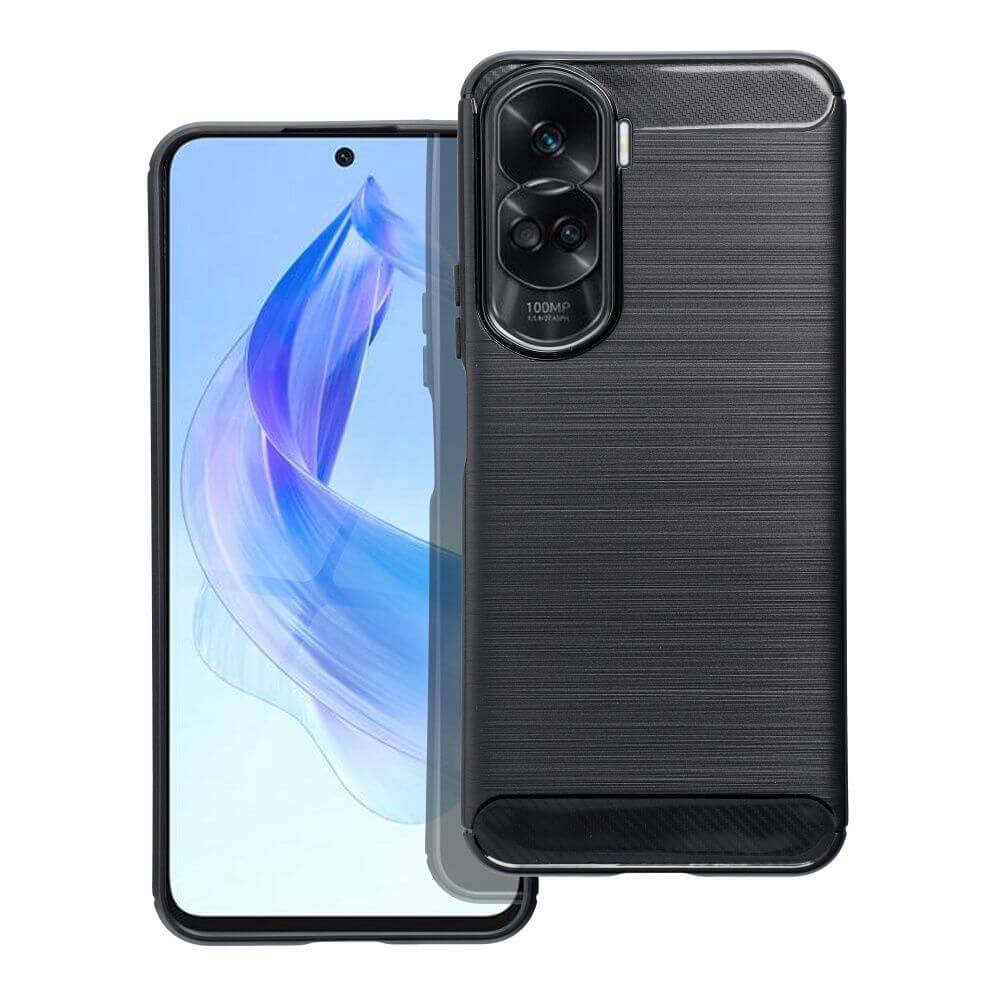 Противоударен Калъф за Honor 90 Lite, Tech-Protect Premium Carbon Case, Черен (2)