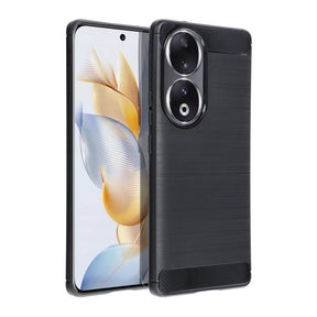 Противоударен Калъф за Honor 90, Tech-Protect Premium Carbon Case, Черен
