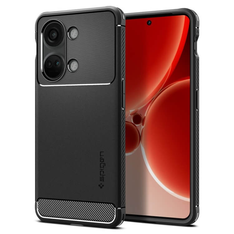 Противоударен Силиконов Калъф за Oneplus Nord 3, Spigen Rugged Armor Case, Черен