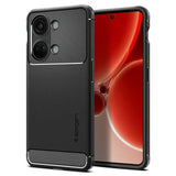 Противоударен Силиконов Калъф за Oneplus Nord 3, Spigen Rugged Armor Case, Черен