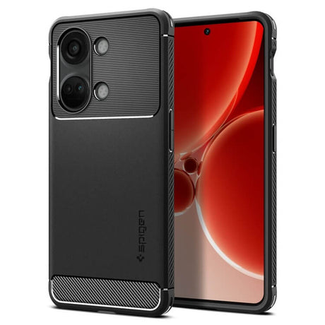 Противоударен Силиконов Калъф за Oneplus Nord 3, Spigen Rugged Armor Case, Черен