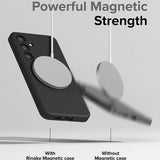 Magsafe Калъф за Samsung S24, Ringke Silicone Magnetic Case, Черен (4)