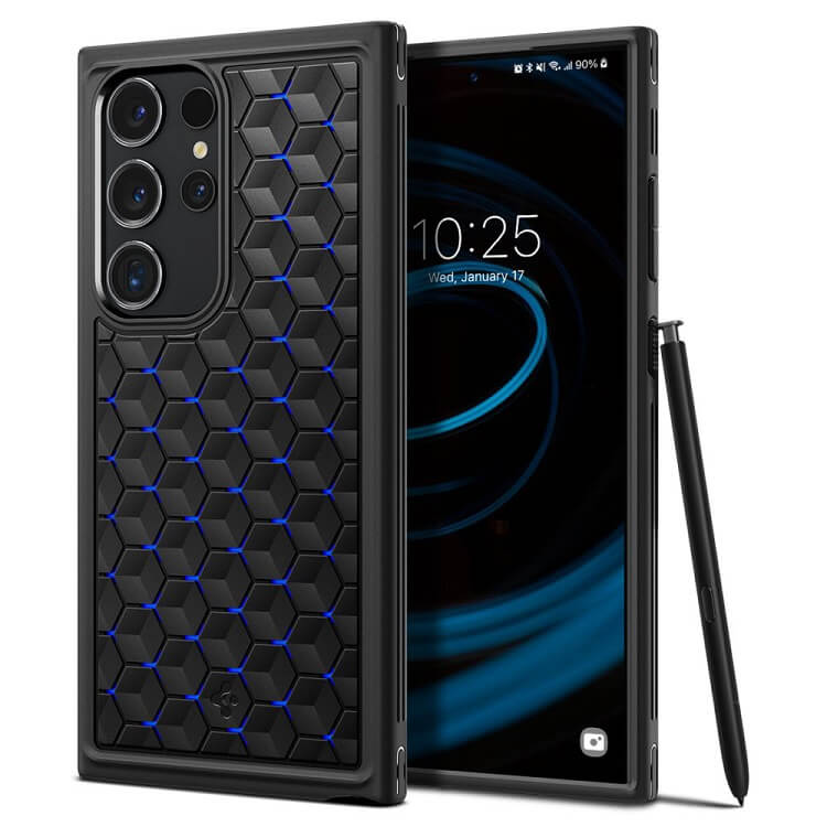 Противоударен Калъф за Samsung S24 Ultra, Spigen Cryo Armor Case, Син