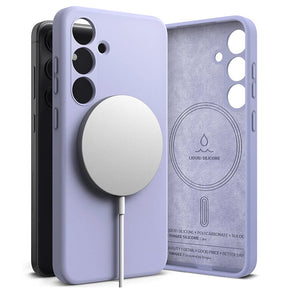 Magsafe Калъф за Samsung S24, Ringke Silicone Magnetic Case, Лилав