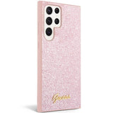 Луксозен Калъф за Samsung S24 Ultra, Guess Glitter Case, Розов (3)