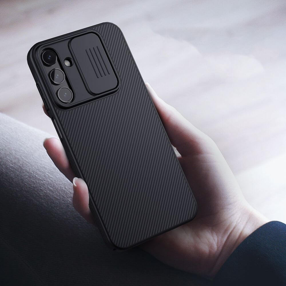 Калъф с Плъзгач за Камера за Samsung A35, Nillkin CamShield Case, Черен (3)
